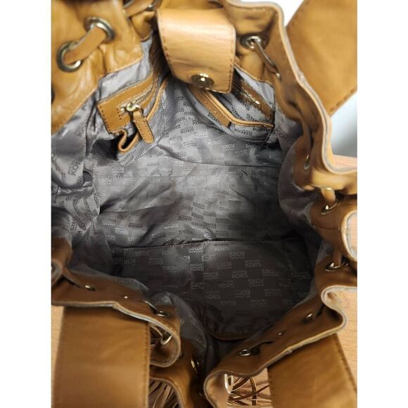 MICHAEL KORS Brown Shoulder Bag Astor XL Grommet Tote Handbag Purse - Picture 11 of 14